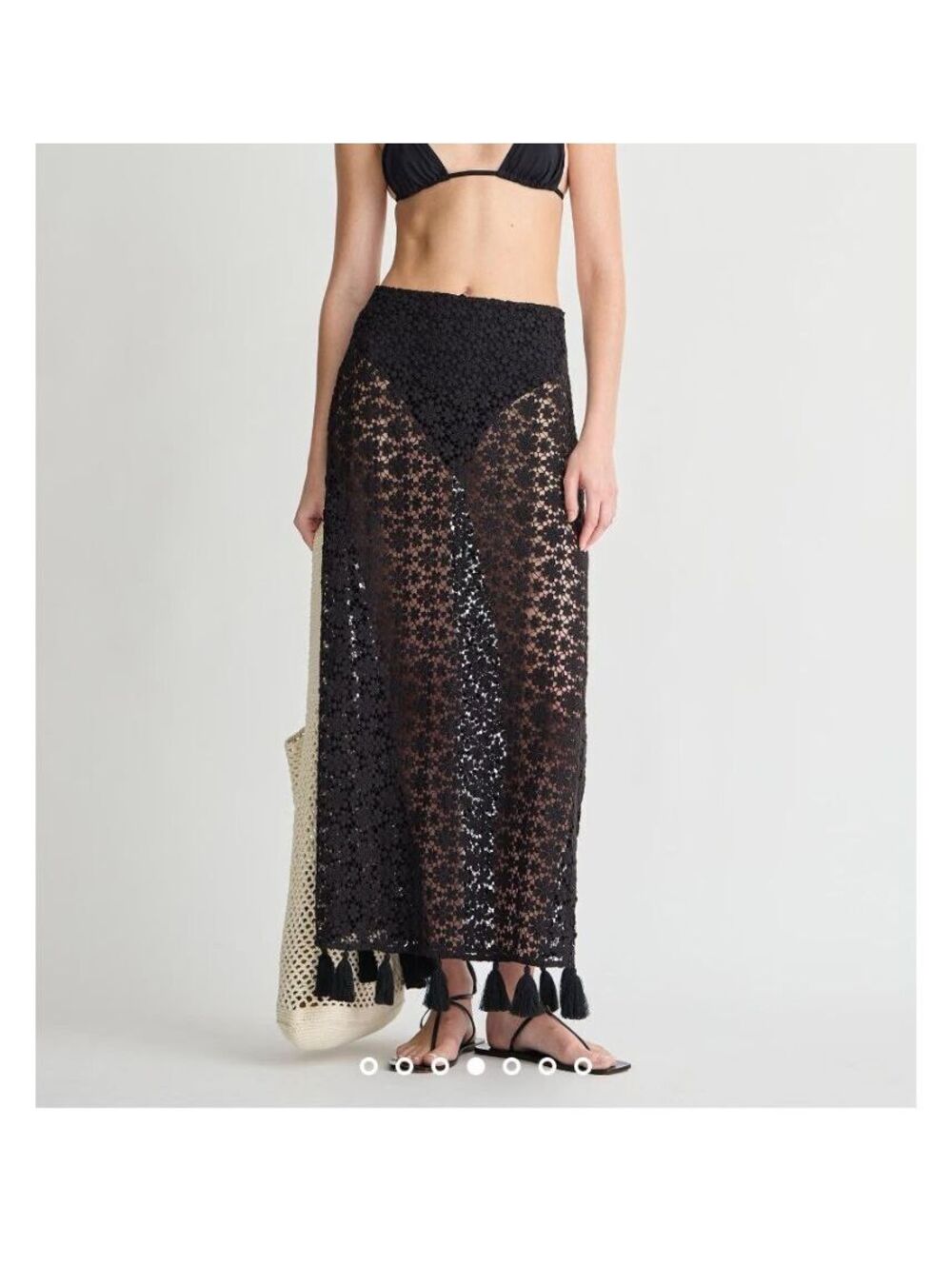 Apiece Apart Black Crochet Summer Skirt - New Without Tags, Perfect for Vacation